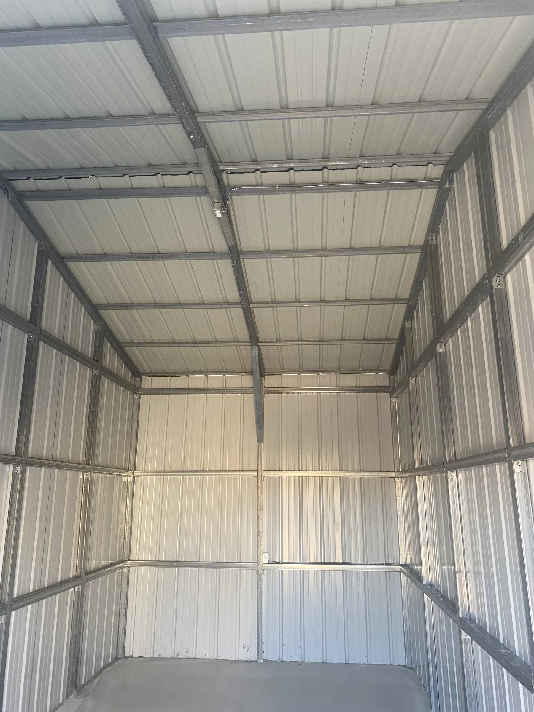 Iredell storage room before closed-cell spray foam finish